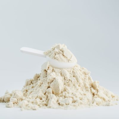 A,Mountain,Of,Soy,Protein,Isolate,In,Powder,With,A